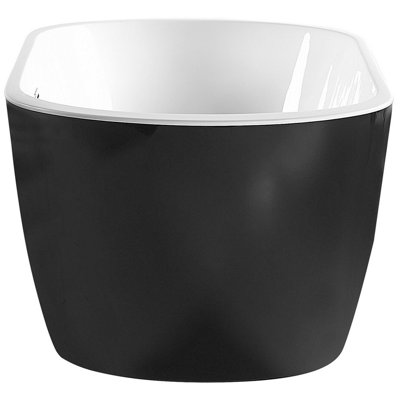 Freestanding Bath 1600 x 750 mm Black NEVIS
