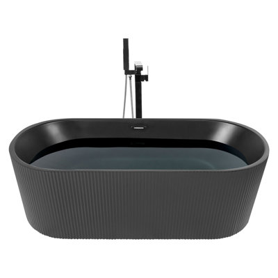 Freestanding Bath 1690 mm x 800 mm Black GOCTA