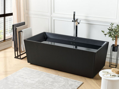 Freestanding Bath 1700 mm x 800 mm Black GOCTA