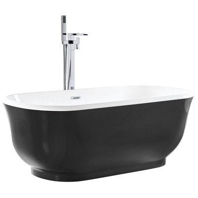 Freestanding Bath 1700 x 770 cm Black TESORO