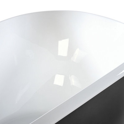 Freestanding Bath 1700 x 770 cm Black TESORO
