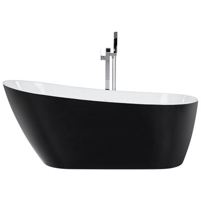 Freestanding Bath 1700 x 780 mm Black SOLARTE