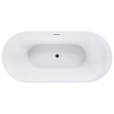 Freestanding Bath 1700 x 800 mm Black NEVIS