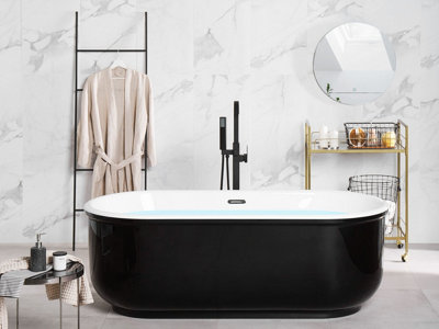 Freestanding Bath 1700 x 800 mm Black PINEL