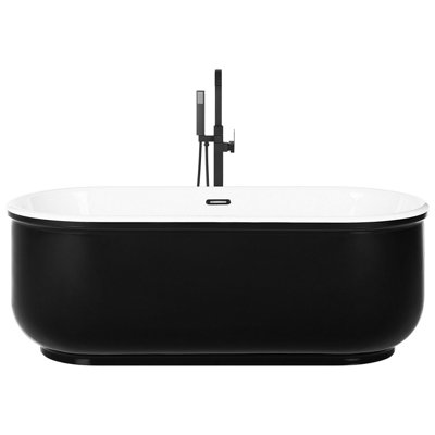 Freestanding Bath 1700 x 800 mm Black PINEL