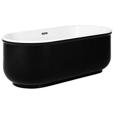 Freestanding Bath 1700 x 800 mm Black PINEL