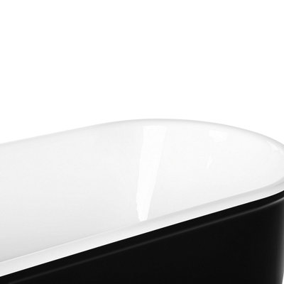 Freestanding Bath 1700 x 800 mm Black PINEL