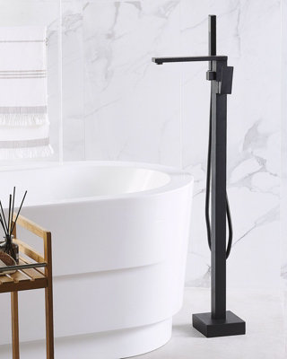 Freestanding Bath Mixer Tap Black DELLA