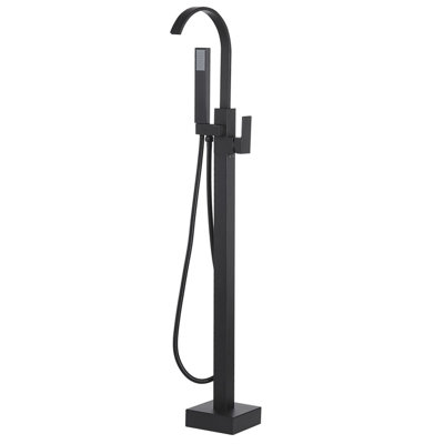 Freestanding Bath Mixer Tap Black RIBBON