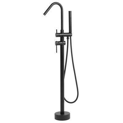 Freestanding Bath Mixer Tap Black VICTORIA