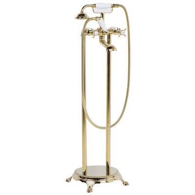 Freestanding Bath Mixer Tap Gold HEBBE