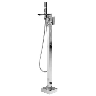 Freestanding Bath Mixer Tap Silver BOYOMA