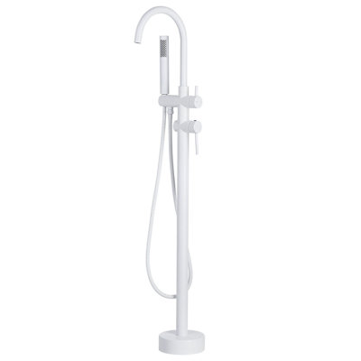 Freestanding Bath Mixer Tap White TUGELA