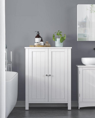 Freestanding Bathroom Storage Cupboard Unit with 2 Doors and 2