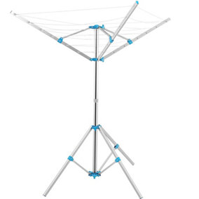 Freestanding Rotary Airer 15M Steel Portable Outdoor Clothes Washing Line Dryer