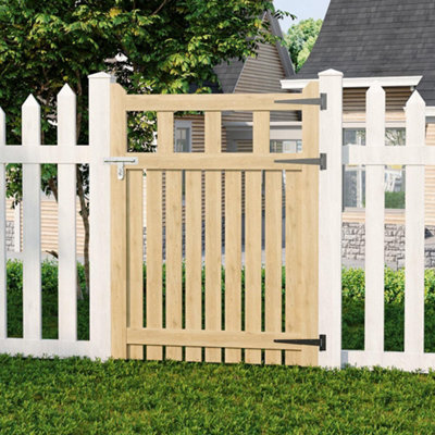 Freestanding Rustic Latch Timber Gate 90cm W x 120cm H