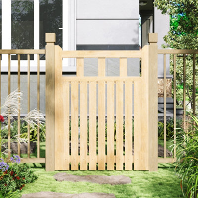 Freestanding Rustic Latch Timber Gate 90cm W x 120cm H