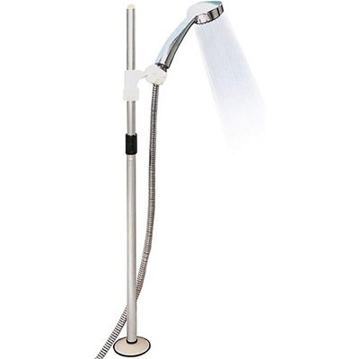 Freestanding Telescopic Shower Head Holder - Suction Cup Bath Stand for Hands-Free Showering - Extends From 84-140cm Price Comparisons | Compare The Build