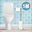 Freestanding Toilet Roll Holder With Folding Arm & Weighted Base