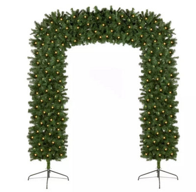 Freestanding Tree Arch with 300 Pre Fixed Warm Glow LED Lights - Single ...