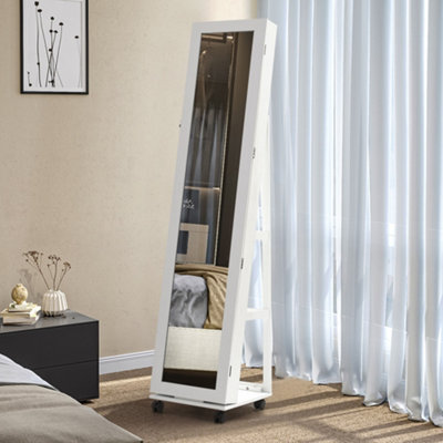 White armoire deals with mirror