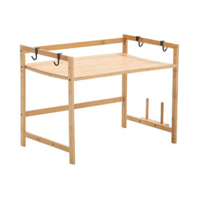 Freestanding Wooden Kitchen Organizer Storage Shelf Spice Jars Rack 55cm L x 35cm D x 42cm H