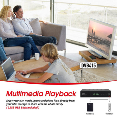 Freeview HD TV Set Top Box & PVR Recorder with 32GB USB Stick Included ...