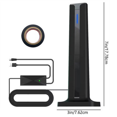 Antenna TV Digitale HDTV 800 Miglia Con Amplificatore Booster – Ricezione OTA Per 4K Ultra HD, Design Sottile E Morbido, Compatibile Con TV E Decoder