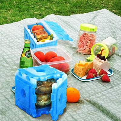 6 x Freezer Blocks For Cool Cooler Bag Ice Packs For Lunch Box Picnic  Reusable