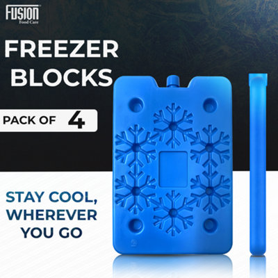 Freezer Blocks for Cooler Bags 4 Pack Prefilled Reusable Ice Packs for ...