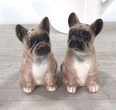 Bulldog francese - specchio con foto e scritta geometrica di Art-Dog