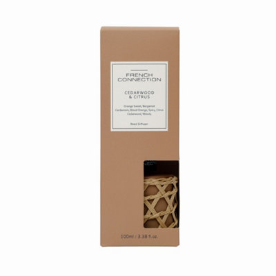 French Connection Cedarwood & Citrus Reed Diffuser 100ML Woven Rattan ...