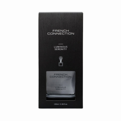 French Connection Luminous Serenity Reed Diffuser 100ML Black Wooden Surround