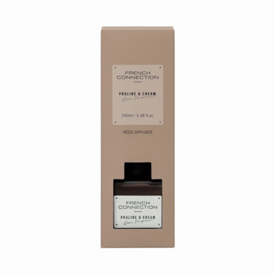 French Connection Praline & Cream Reed Diffuser 100ML Square Design