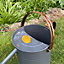 French Grey Metal & Copper Watering Can (3.5 Litre)