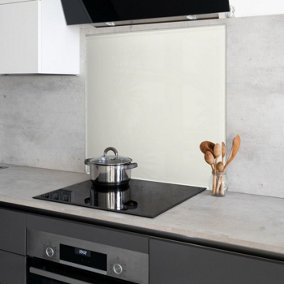 French Grey Toughened Glass Kitchen Splashback - 600mm x 600mm
