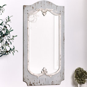 French Style Baroque Scrolled Indoor Bathroom Mirror Wooden Wreath Wall Mantelpiece Mirror Vintage Country Style Home Decor
