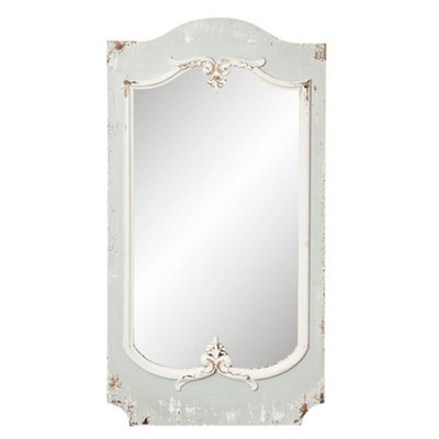 French Style Baroque Scrolled Indoor Bathroom Mirror Wooden Wreath Wall Mantelpiece Mirror Vintage Country Style Home Decor