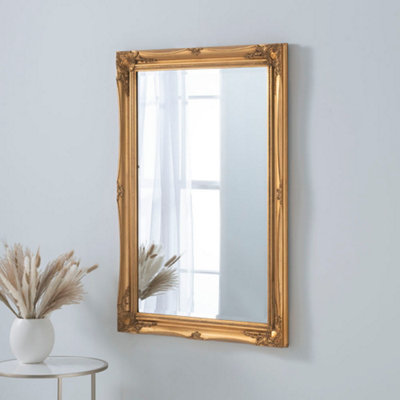 French style carved mirror Gold 105x75cm