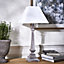 French Style Table Lamp E14 Brushed Wood Desk Lamp with Linen Shade Bedside Table Nightstand Home Office Desk Light