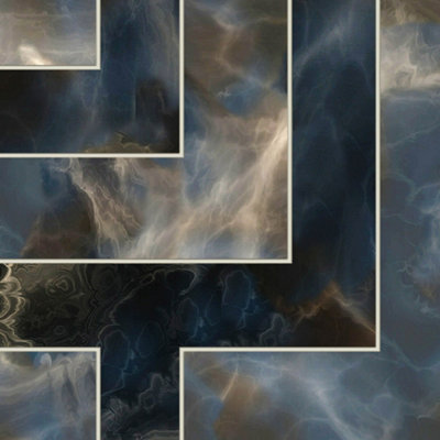Fresco Agate Key Navy Geometric Wallpaper