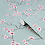 Fresco Apple Blossom Floral Teal Wallpaper