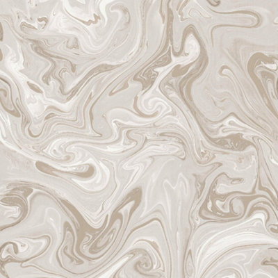 Fresco Gold Marbled Contemporary Wallpaper