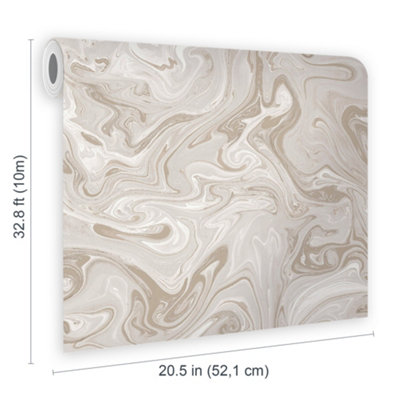 Fresco Gold Marbled Contemporary Wallpaper