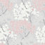 Fresco Lykke Tree Floral Pink Wallpaper