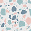 Fresco Mineral Geometric Pebble Multicoloured Wallpaper