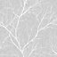 Fresco Winter Tree Forest Silhouette Grey Wallpaper