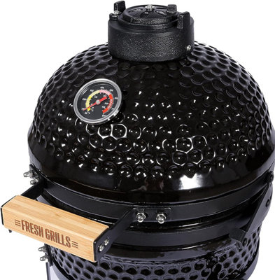 Fresh Grills Kamado Charcoal BBQ Grill 13" Mini Portable Smoker - 6