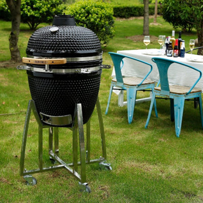 Fresh Grills Kamado Charcoal BBQ Grill 18" Maxi Smoker - 6