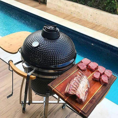 Fresh Grills Kamado Charcoal BBQ Grill 18" Maxi Smoker - 9